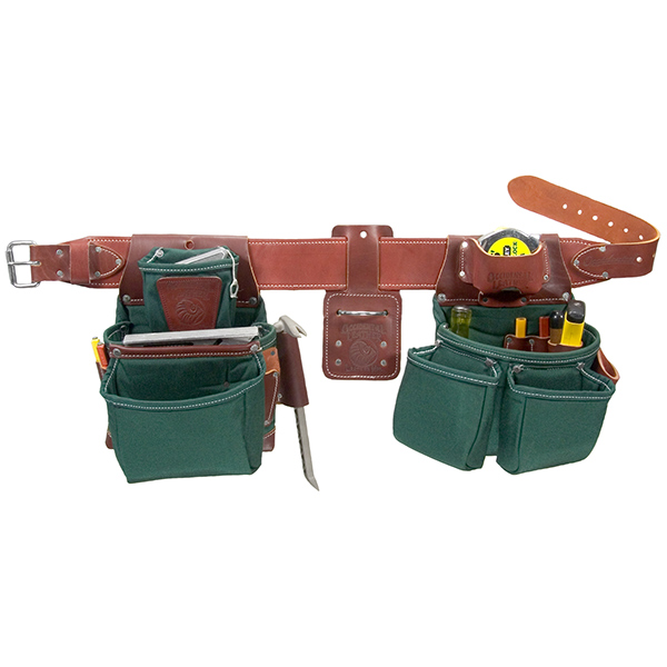 OCCIDENTAL 8080DB SM GREEN NYLON OXYLIGHTS FRAMER TOOL BELT SET